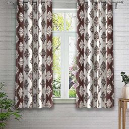 cortina eyelet curtain Set of 2 Printed Window Curtains image 1