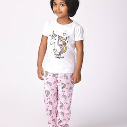 totztouch Unicorn Print T-Shirt & Pyjamas Set image 1