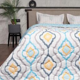 urban space 200 GSM Geometric Print Single Reversible Comforter image 1