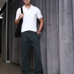 Shein Street Full Length Pleated Relaxed Fit Trousers with Pockets-image-61