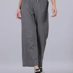Shein Ankle Length Wide Track Pants with Pockets-image-10