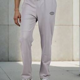 Shein Logo Placement Print Straight Track Pants-image-62