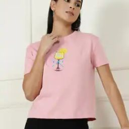 Shein Casual Graphic Chest Print Short Sleeve T-Shirt-image-90