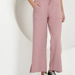 Shein High Rise Slit Hem Flared Trackpant with Pockets-image-10