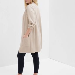 gap Front-Open Relaxed Fit Recycled Fabric Shrug image 2