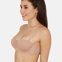zivame Basics Padded Wired Medium Coverage Strapless Bra image 2