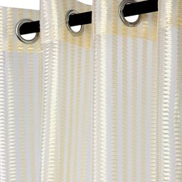 cortina eyelet curtain Set of 4 Polyester Sheer Long Door Net Curtains image 2