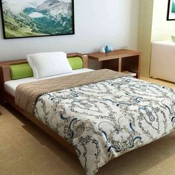 divine casa Microfiber Polyester 120 GSM Abstract Print Single Reversible Comforter image 2