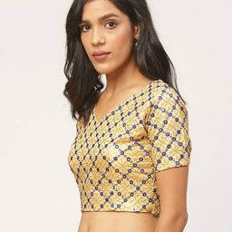 hritika Embroidered Back-Open Blouse image 2