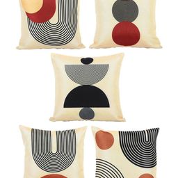 homely by romee Set of 5 Geometric Print Cushion Covers image 2