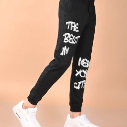 lilpicks Boys Typographic Print Joggers with Insert Pockets image 2