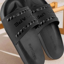 red tape Open-Toe Slip-On Flat Slides image 2