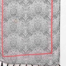 fig Leaf Print Stole with Tassels image 2