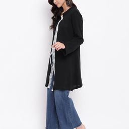 belle fille Open-Front Shrug with Lace Trim image 2