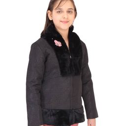 cutecumber Zip-Front Jacket with Floral Applique image 2