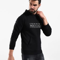 campus sutra Typographic Print Hoodie with Kangaroo Pockets image 2