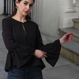 popwings Front-Open Shrug with Bell Sleeves image 2