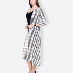 cation Typographic Printed Shrug with Open-Front image 2