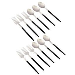 vareesha Set of 12 Spoons & Forks  with Matt Finish Handle image 2