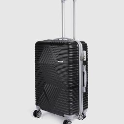 teakwood leathers Geometric Pattern Trolley Bag with Number Lock image 2