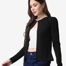 popwings Front-Open Shrug with Pearl Button Loop Closure image 2