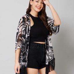 purys Printed Front-Open Shrug image 2
