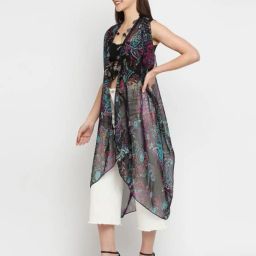 belleziya Printed Front-Open Shrug image 2