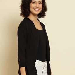 trend arrest Open-Front Shrug with Pull-Up Tabs image 2