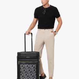 dkny Unisex Brand Print After Hours Medium Trolley Bag image 2