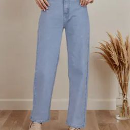 Shein Ankle Length High Rise Light Wash Jeans-image-7