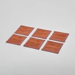 home centre Set of 6 Habitat Candere Bamboo Coasters image 2