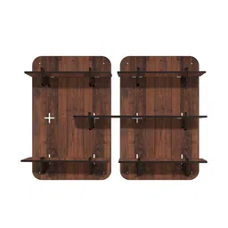 random Set of 2 Textured Wall Shelf with Manual Instruction image 2