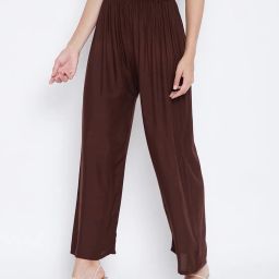 clora creation Straight Fit Palazzo with Elasticated Waist image 2