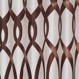 cortina eyelet curtain Set of 2 Geometric Print Window Curtains image 2