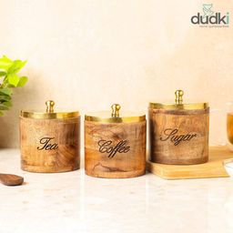 dudki Pack of 3 Typographic Print Canisters image 2