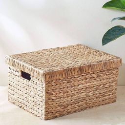 home centre Rectangular Shaped Seagrass Storage Box With Lid image 2