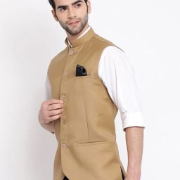 vastramay Slim Fit Nehru Jacket with Welt Pockets image 2