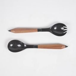 qura Recycled Natural Horn & Bone Salad Servers image 2