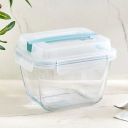 home centre Set of 3 Fiesta Prism Borosilicate Glass Containers with Lids image 2