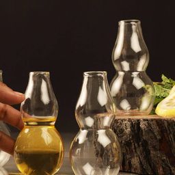 the decor mart Set of 4 Double Bubble Shot Glasses image 2