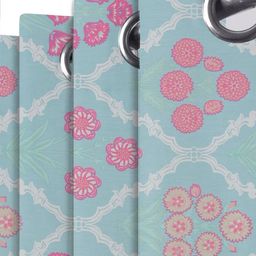 rrc Set of 2 Floral Print Window Curtains image 2