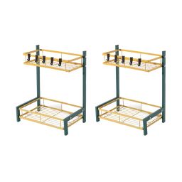 usha shriram Set of 2 Trapezoidal Seasoning Racks image 2