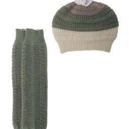 bharatasya Knitted Pom Pom Cap with Socks image 2