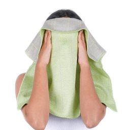 doctor towels Set of 4 Checked Banana Double Cloth Face Towels 17" x 17" image 2