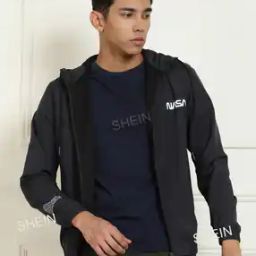 Shein Activewear Chest & Placement Full-length Sleeve Hoodies & Tracks Jacket-picture-53