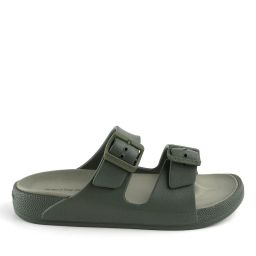 red tape Open-Toe Slip-On Flat Slides image 2
