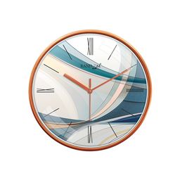 random Printed Non-Ticking Silent Analog Wall Clock image 2