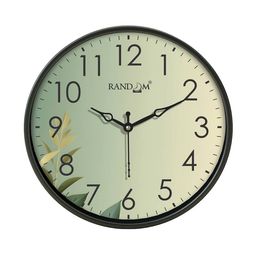 random Leaf Print Round-Shaped Analogue Wall Clock image 2