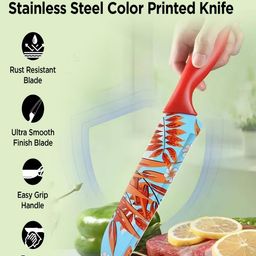 umai Leaf Print Stainless Steel Sharp Chef Knife image 2