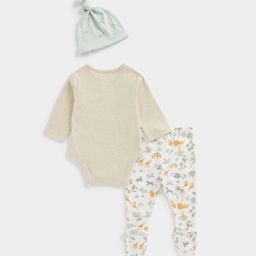 mothercare Wild Life Print Bodysuit & Pants Gift Set image 2
